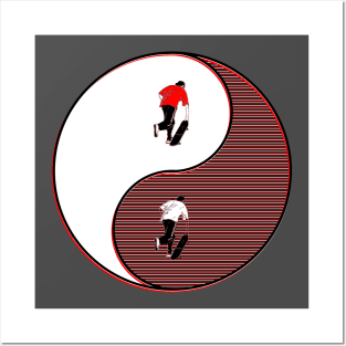 yin yang balance harmony design eastern philosophy skate skateboard Posters and Art